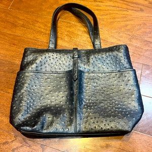 Sachi insulated Lunch Black Faux Leather Bag Tote